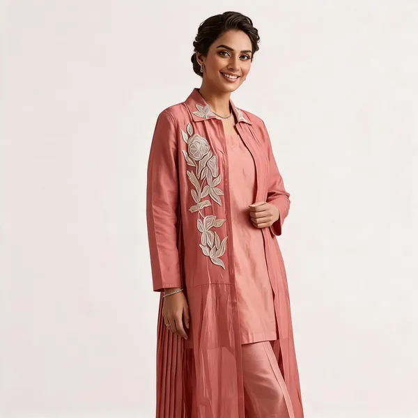 Pink_Embroidered_Layered_Kurta_Set_For_Women