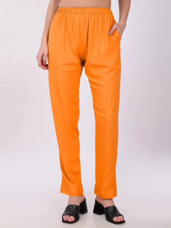 Orange_Straight_Fit_Pants_for_Women
