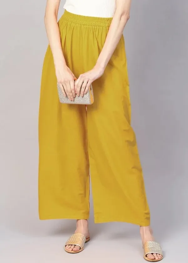 Yellow_Wide_Leg_Pants_for_Women