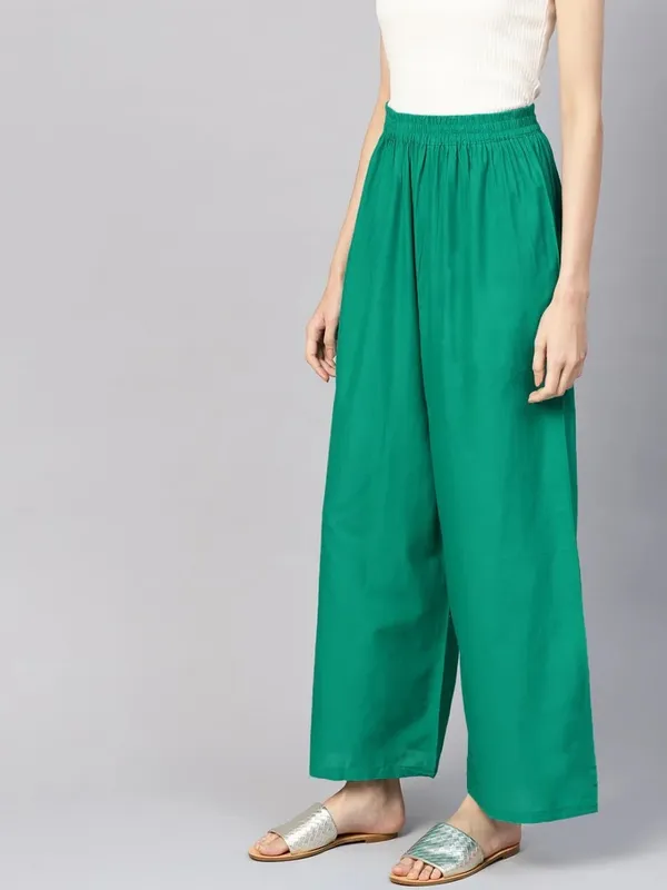 Green_Wide_Leg_Pants_for_Women