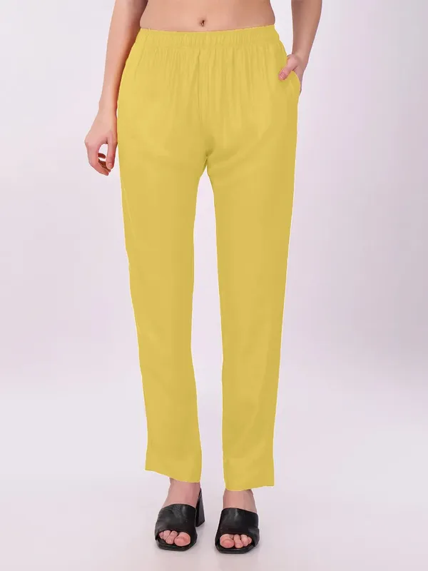 Yellow_Straight_Fit_Pants_for_Women