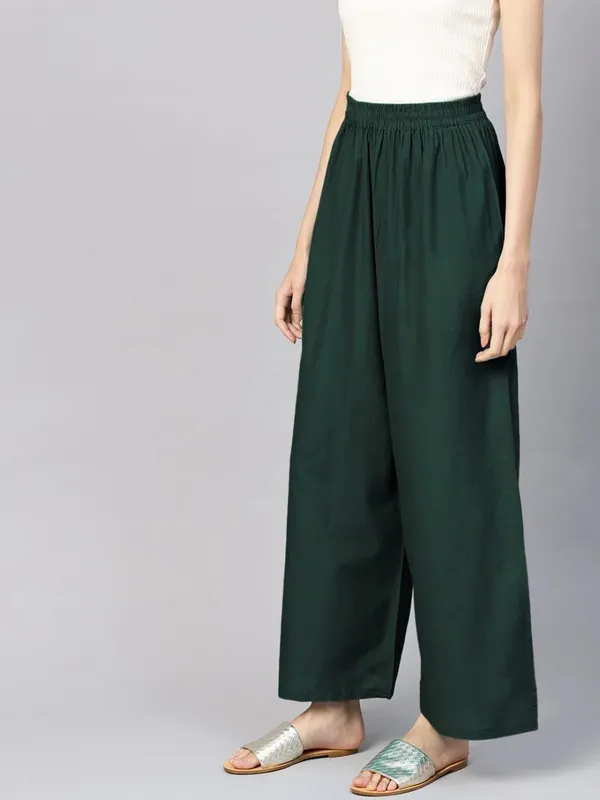 Green_Wide_Leg_Pants_for_Women
