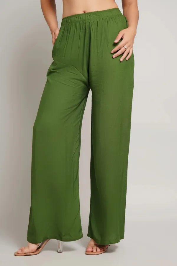 Green_Wide_Leg_Pants_for_Women