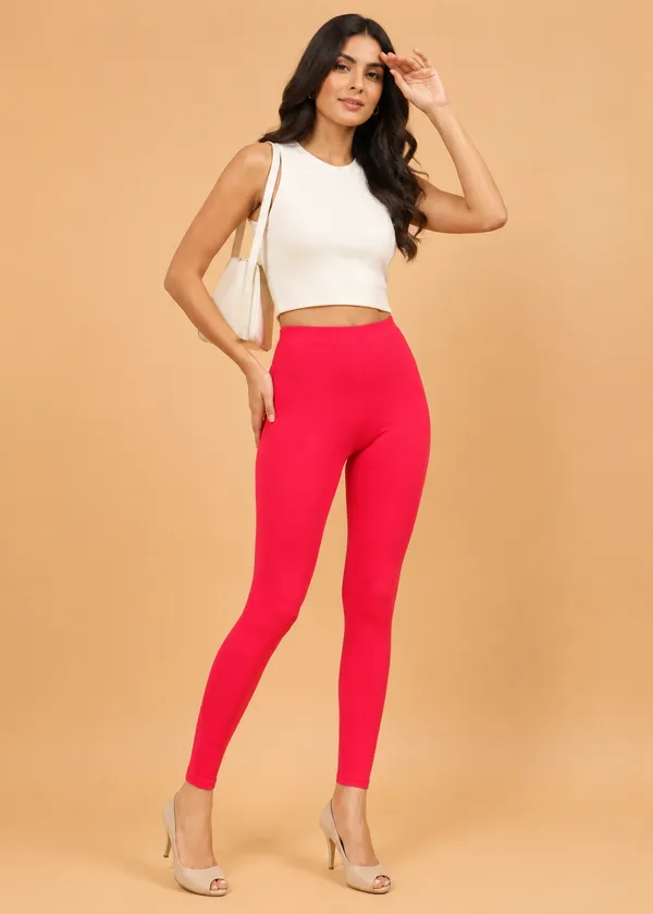 Red_High_Waist_Slim_Fit_Leggings_for_Women