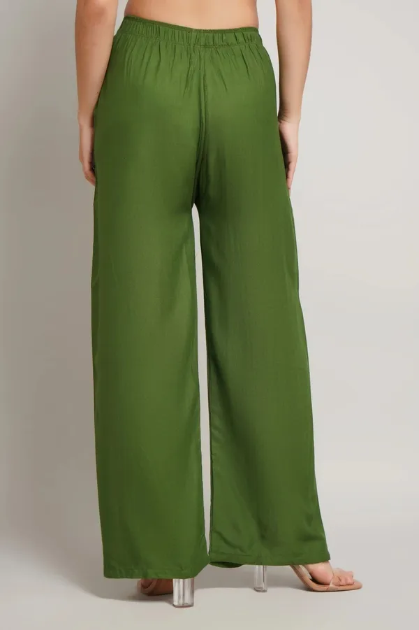 Green_Wide_Leg_Pants_for_Women