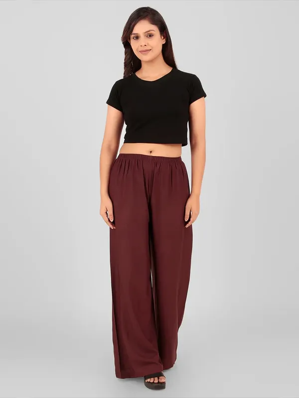 Maroon_Wide_Leg_Pants_for_Women