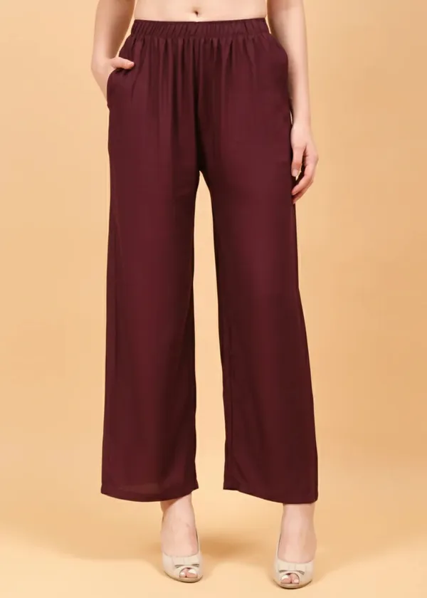 Maroon_Wide_Leg_Pants_for_Women
