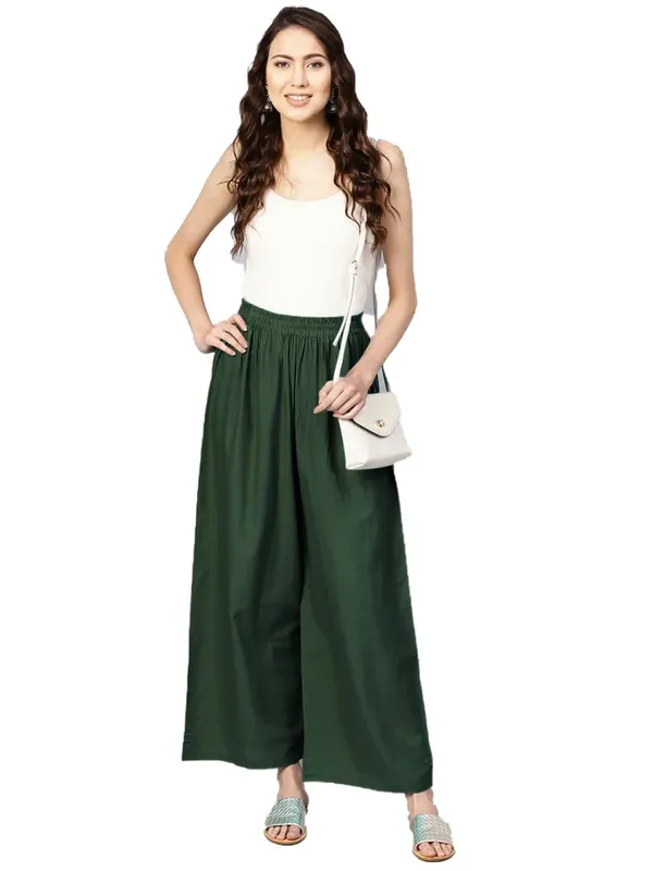 Green_Wide_Leg_Pants_for_Women