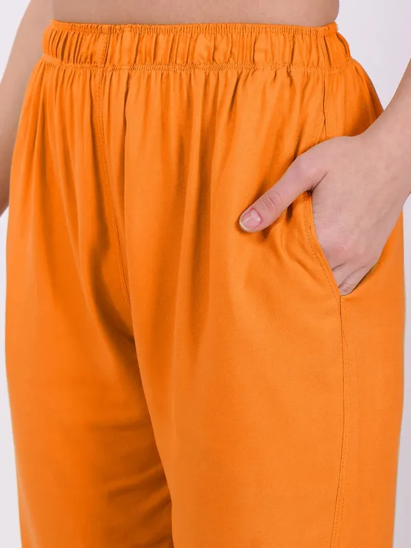 Orange_Straight_Fit_Pants_for_Women