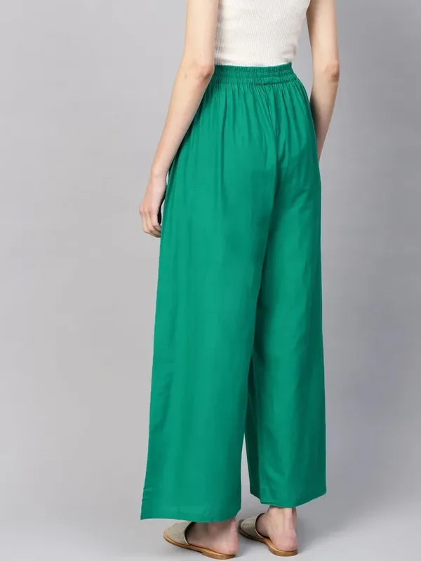 Green_Wide_Leg_Pants_for_Women