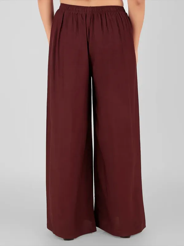 Maroon_Wide_Leg_Pants_for_Women