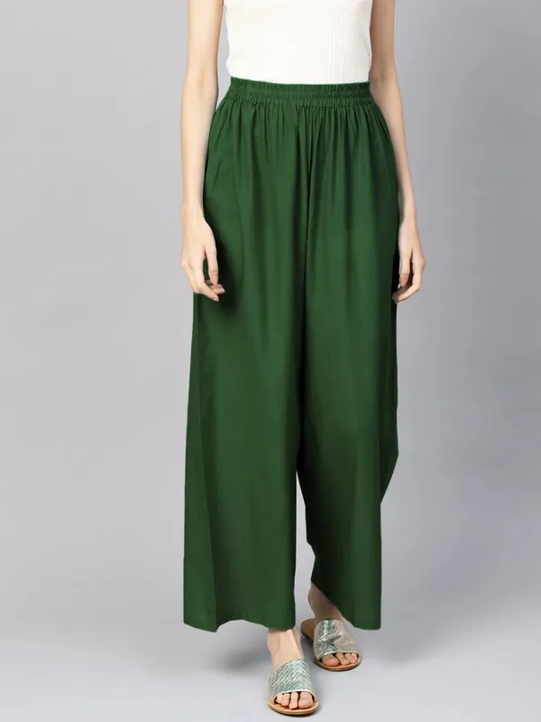 Green_Wide_Leg_Pants_for_Women