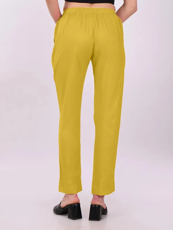 Yellow_Relaxed_Fit_Pants_for_Women