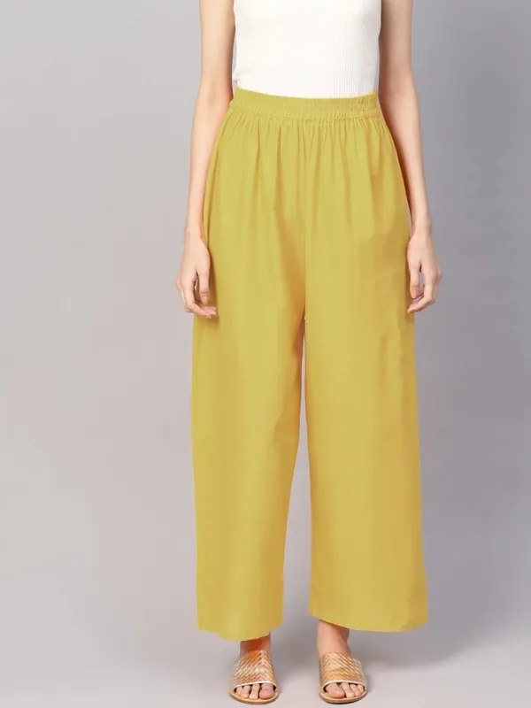 Yellow_Wide_Leg_Pants_for_Women