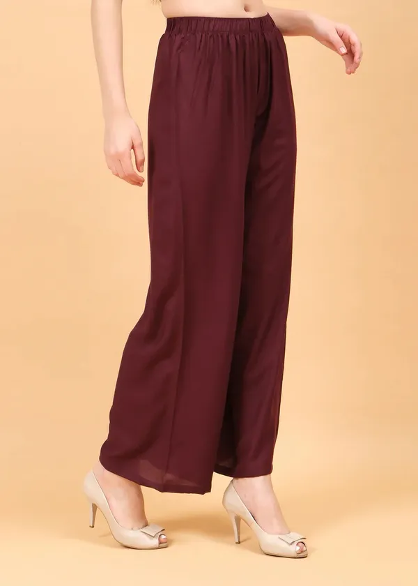 Maroon_Wide_Leg_Pants_for_Women