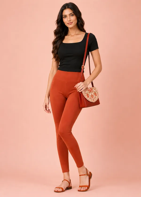 Red_Slim_Fit_Leggings_for_Women