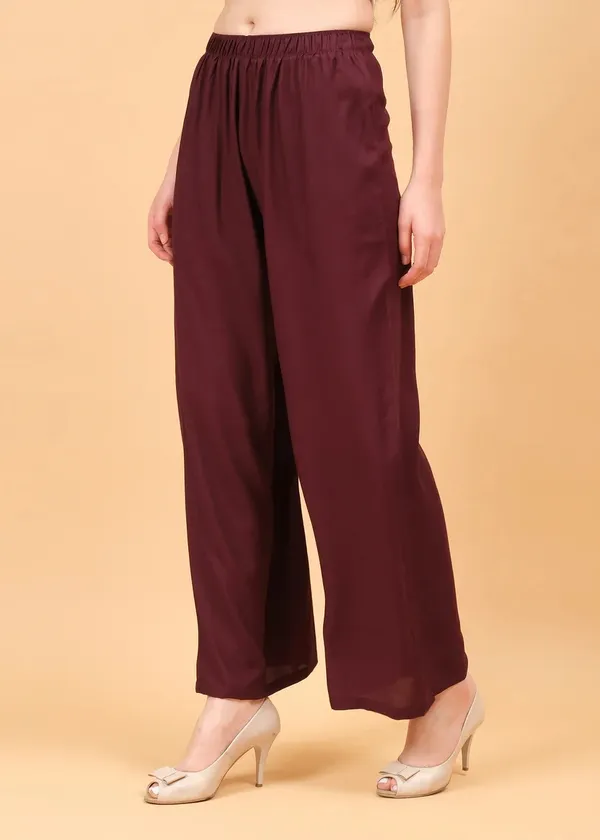Maroon_Wide_Leg_Pants_for_Women