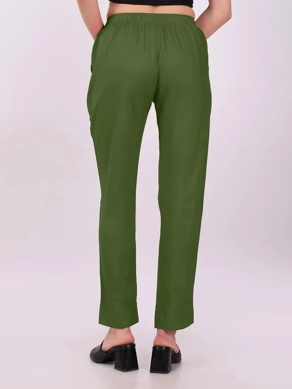Green_Straight_Fit_Pants_for_Women