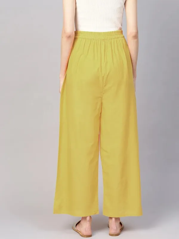 Yellow_Wide_Leg_Pants_for_Women