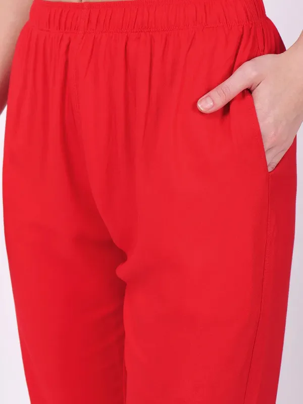 Red_Straight_Fit_Pants_for_Women