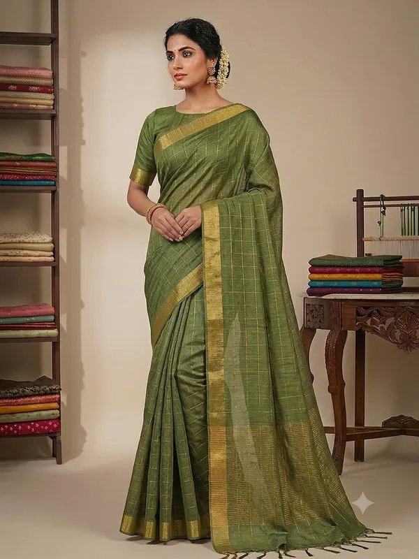 handloom_Kota_slub_check_Saree