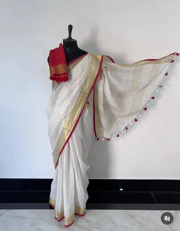 pure_linen_by_linen_mini_check_Saree
