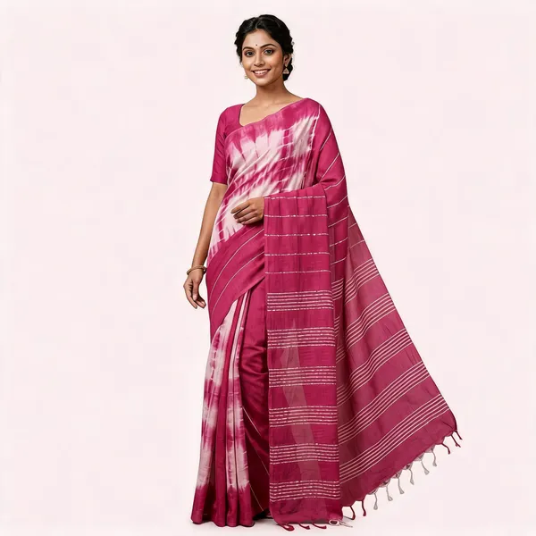 Pink_Malwari_Cotton_Shibori_Saree_For_Women