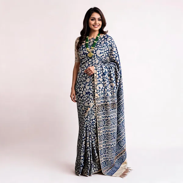 Blue_Pure_Malwari_Cotton_Kalamkari_Print_Saree_For_Women