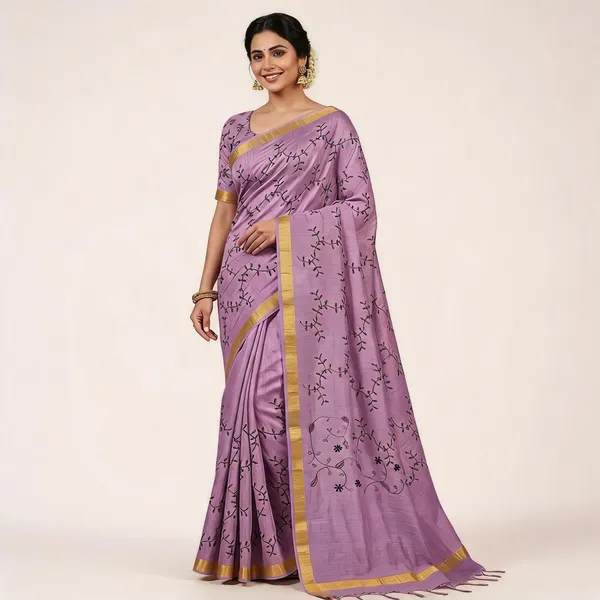Purple_Kota_Silk_Embroidery_Saree_For_Women
