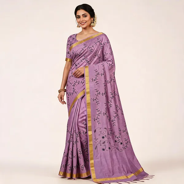 Purple_Kota_Silk_Embroidery_Saree_For_Women