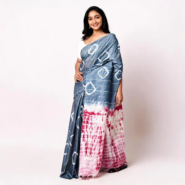 Grey_Katan_Staple_Shibori_Saree_For_Women