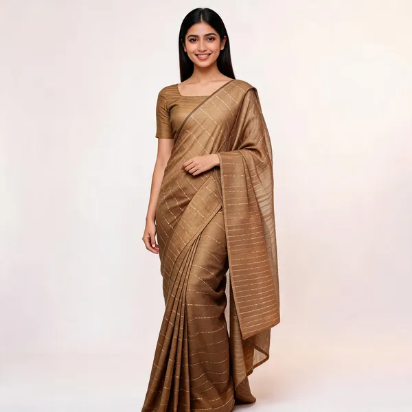 Brown_Katan_Staple_Shibori_Saree_For_Women
