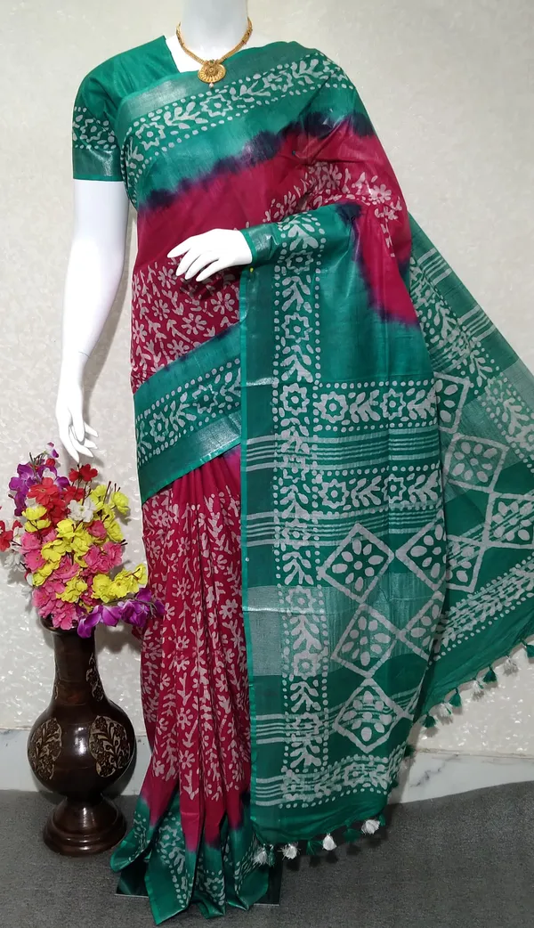 cotton_linen_batik_print_saree