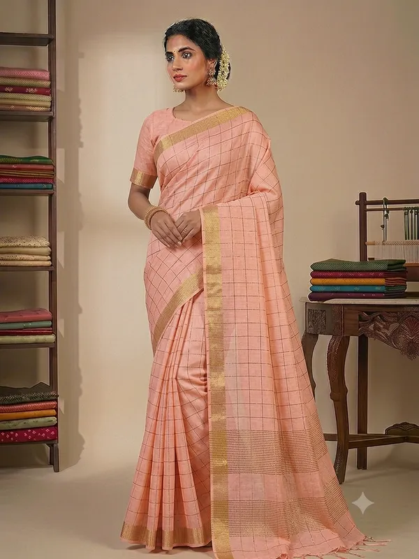 handloom_Kota_slub_check_Saree