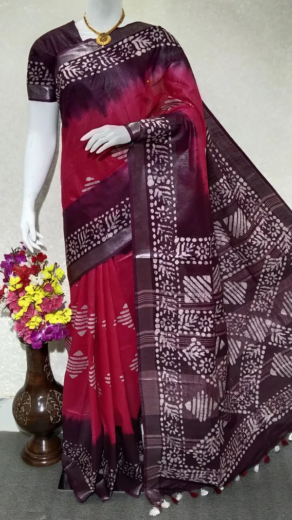 cotton_linen_batik_print_saree