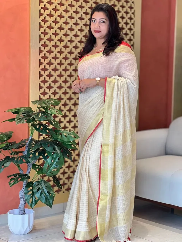 pure_linen_by_linen_mini_check_Saree