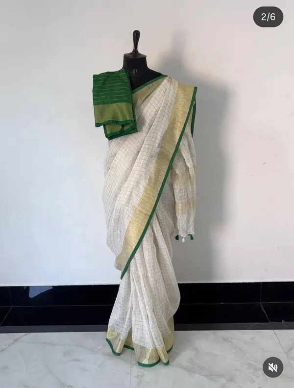 pure_linen_by_linen_mini_check_Saree