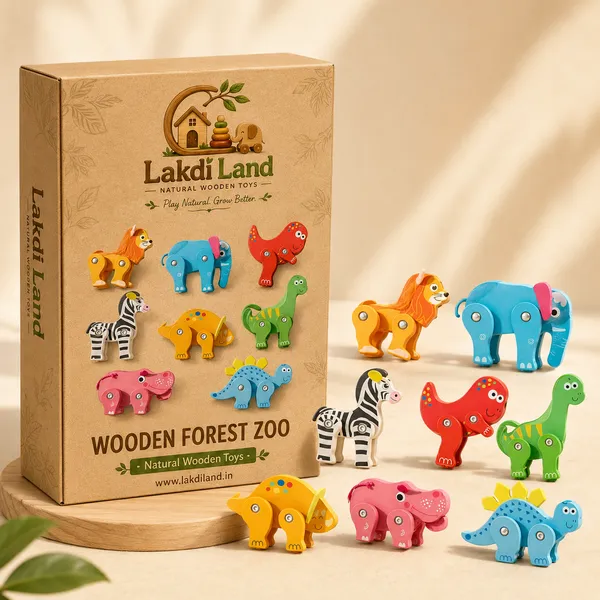 Lakdi_Land_Wooden_Forest_Zoo_Animal_Toy_Set
