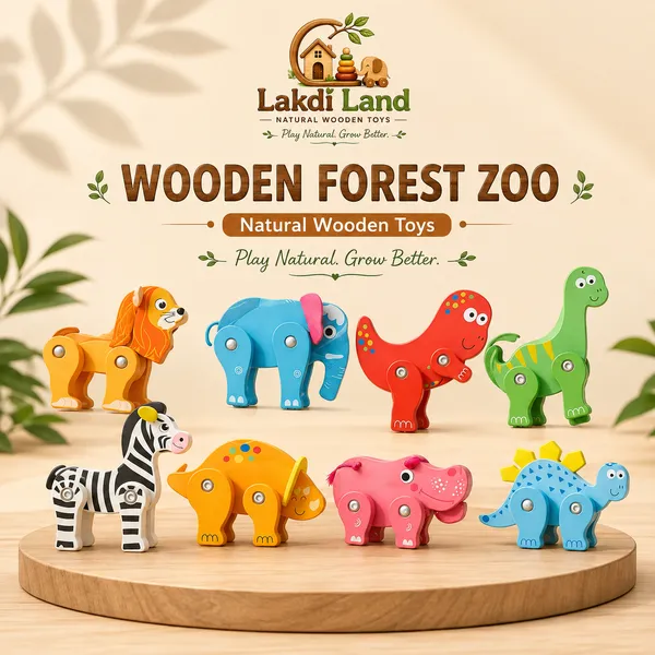 Lakdi_Land_Wooden_Forest_Zoo_Animal_Toy_Set