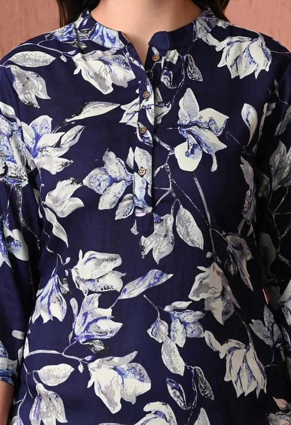 Navy_Blue_Rayon_Straight_Floral_Print_Kurta_For_Women