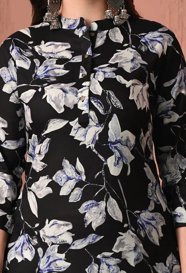 Black_Rayon_Straight_Floral_Print_Kurta_For_Women