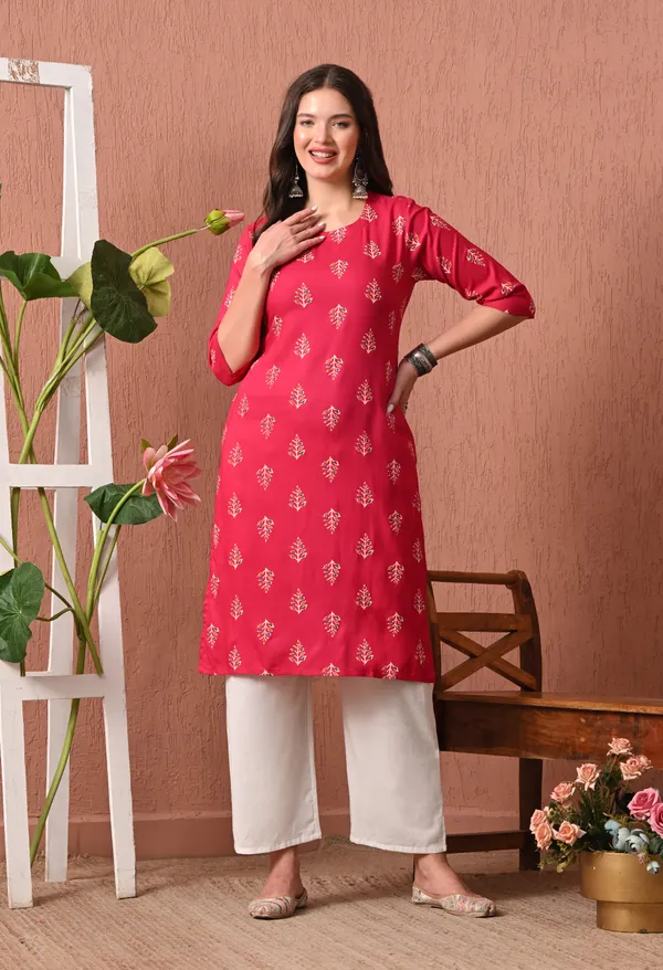 Pink_Rayon_Straight_Printed_Kurta_For_Women