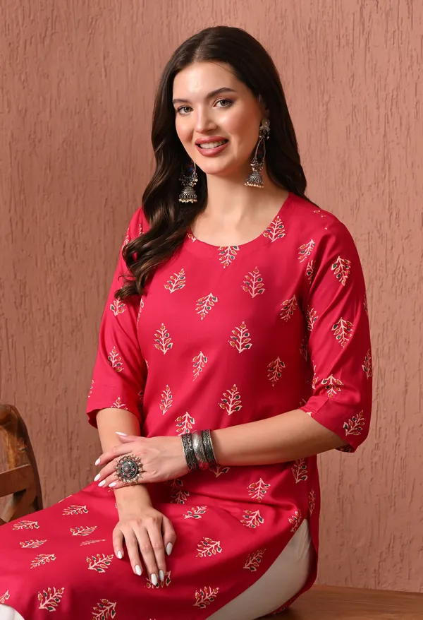 Pink_Rayon_Straight_Printed_Kurta_For_Women