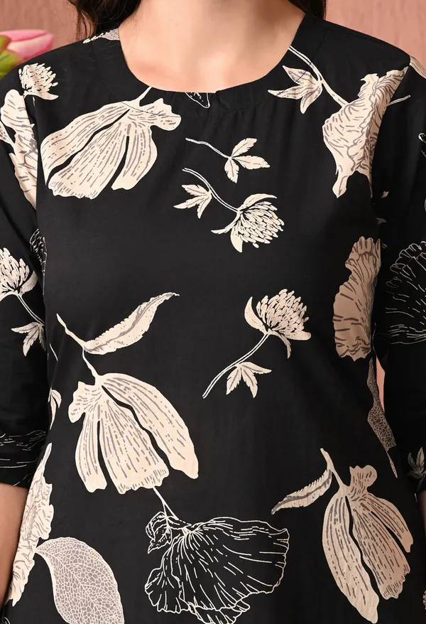 Black_Rayon_Straight_Floral_Print_Kurta_For_Women