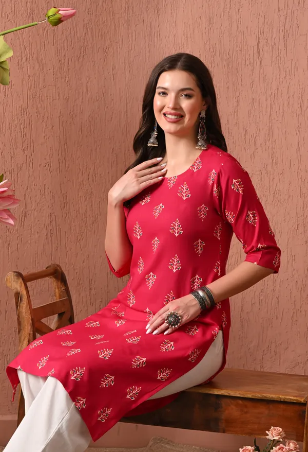 Pink_Rayon_Straight_Printed_Kurta_For_Women