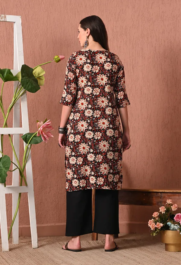 Black_Rayon_Straight_Floral_Print_Kurta_For_Women