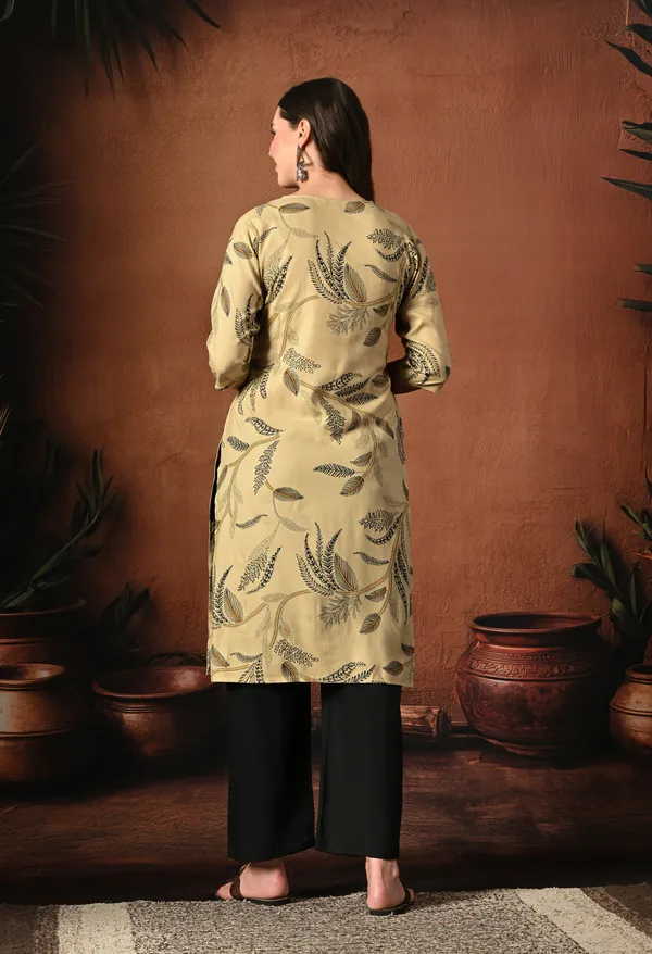 Beige_Rayon_Straight_Botanical_Print_Kurta_For_Women