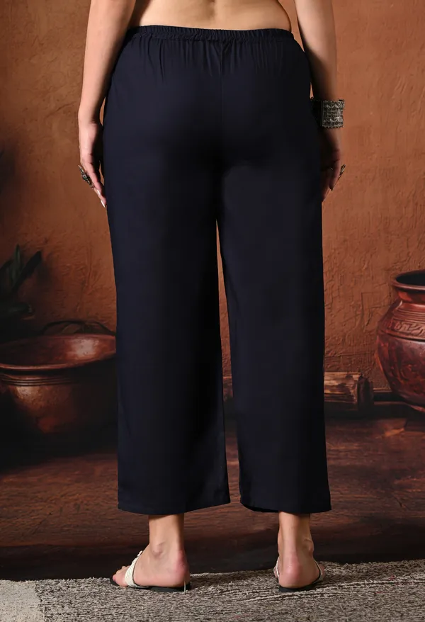 Black_Rayon_Wide_Leg_Ankle-Length_Pant_For_Women