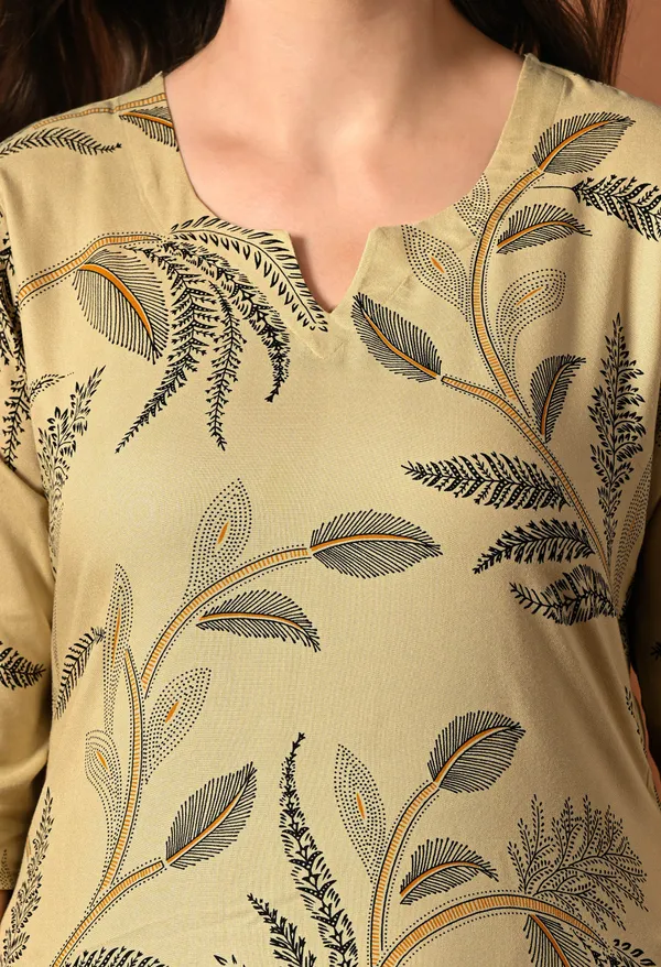 Beige_Rayon_Straight_Botanical_Print_Kurta_For_Women