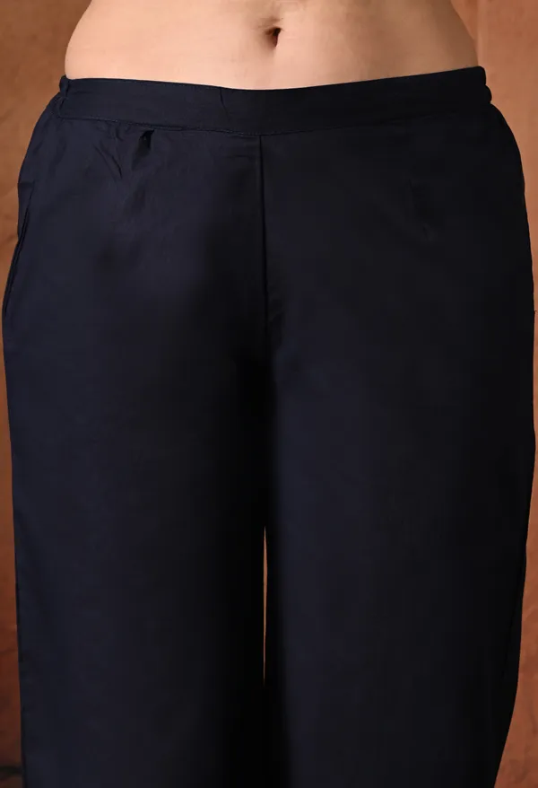 Black_Rayon_Wide_Leg_Ankle-Length_Pant_For_Women